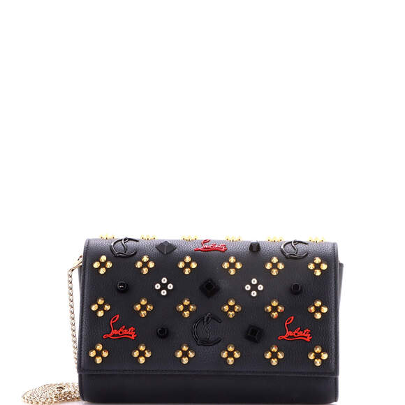 Christian Louboutin Small Paloma Clutch Embellished Leather - Picture 1 of 6